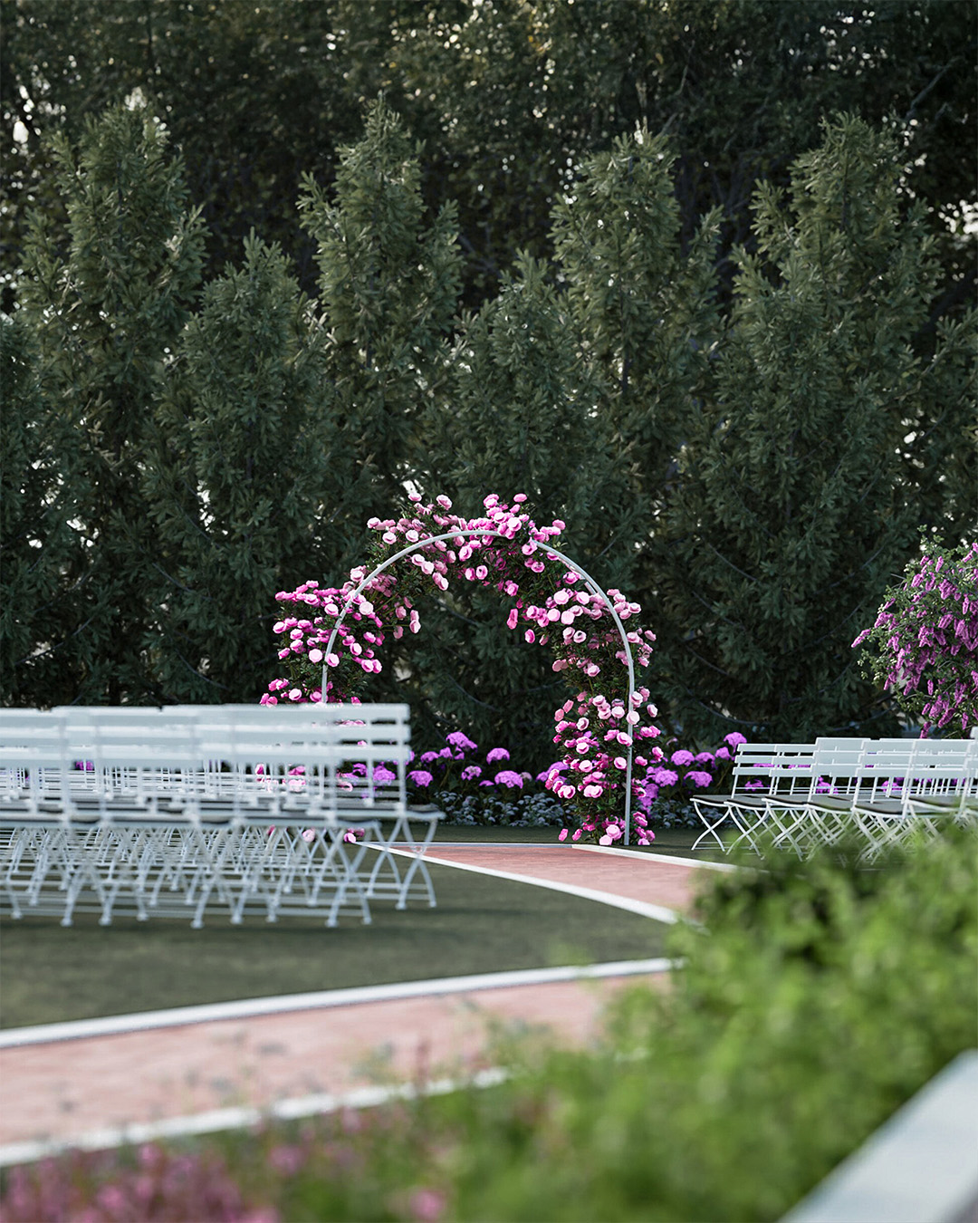 Randolph, NJ Banquet Hall Courtyard 3